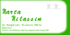 marta milassin business card