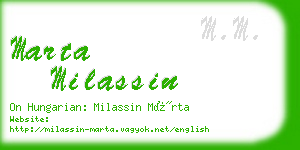 marta milassin business card